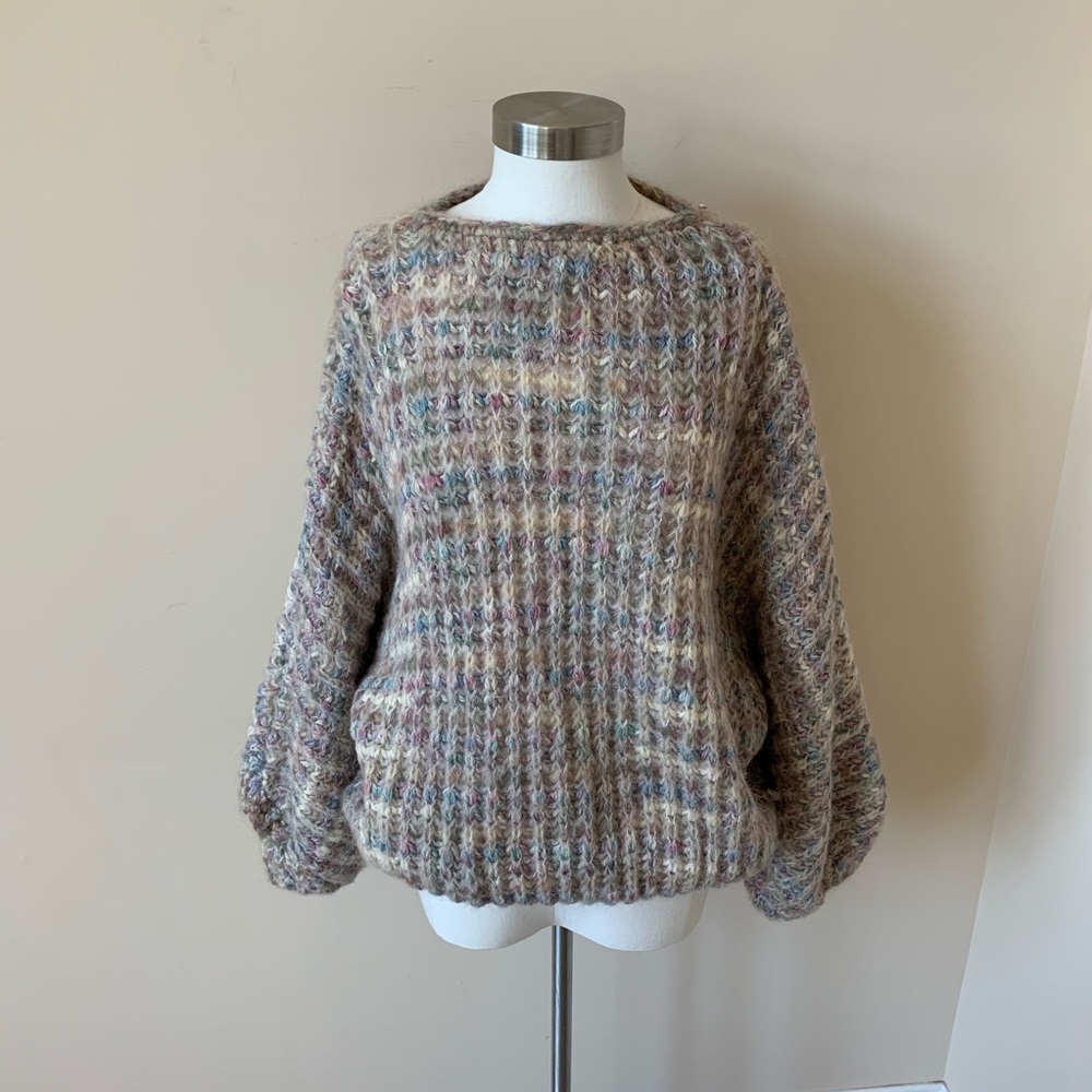 Xoni vintage hand knit crochet sweater #6174